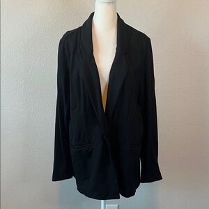 Old Navy Knit Blazer Black Size Large Tall